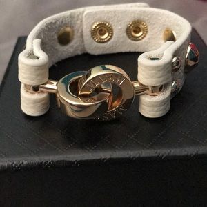 Studded leather bracelet